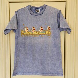 Free W/Purchase T Shirt Sailboats Size L Short Sleeve Cotton